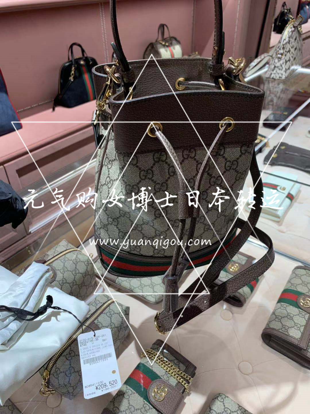 古驰/Gucci · GG·Ophidia系列  迷你抽绳水桶包