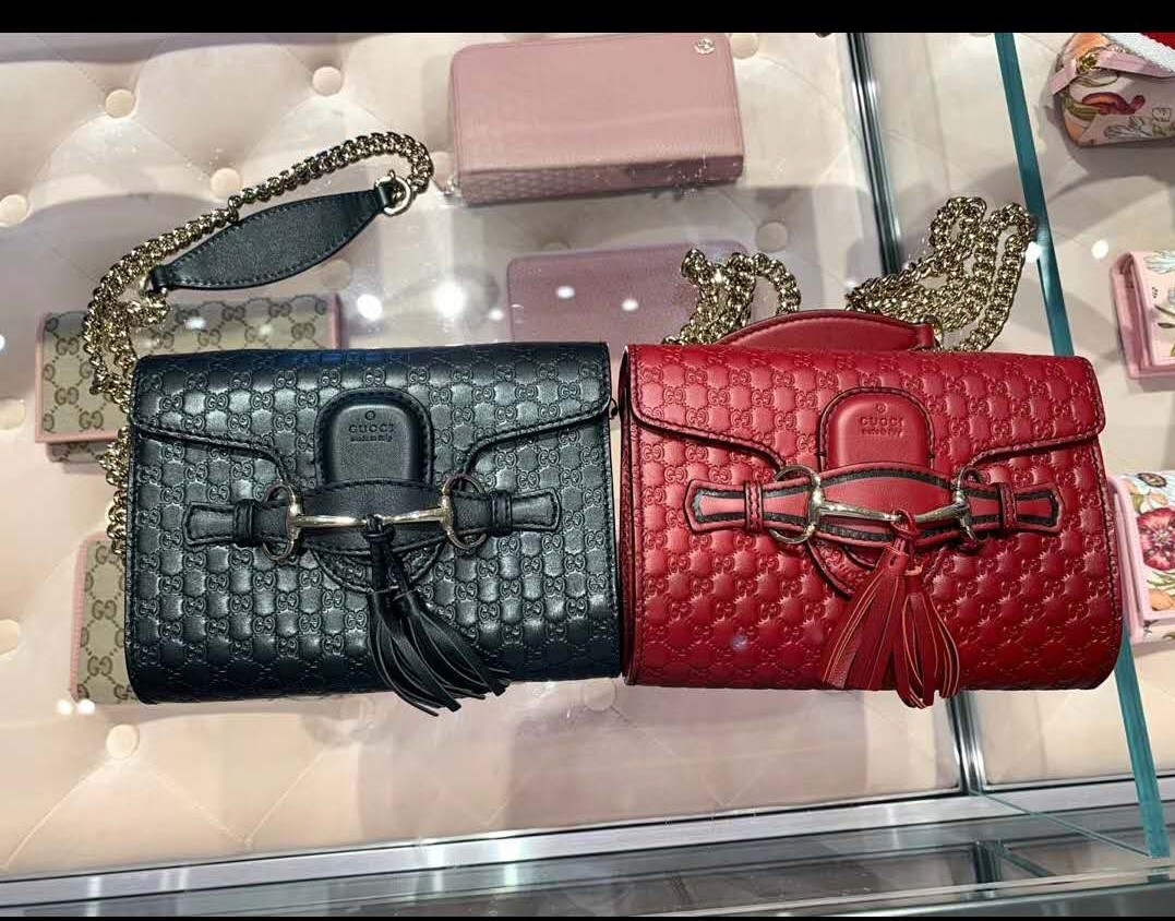 GUCCI古奇 · 双G牛皮单肩斜挎链条女包