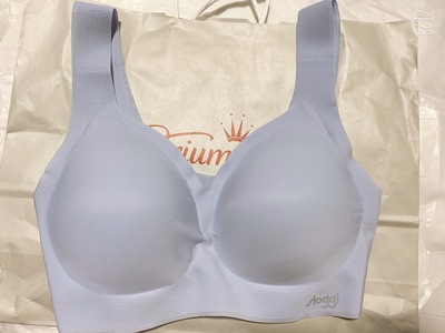 黛安芬 · 黛安芬淡蓝色滑面水滴款内垫可拆卸内衣